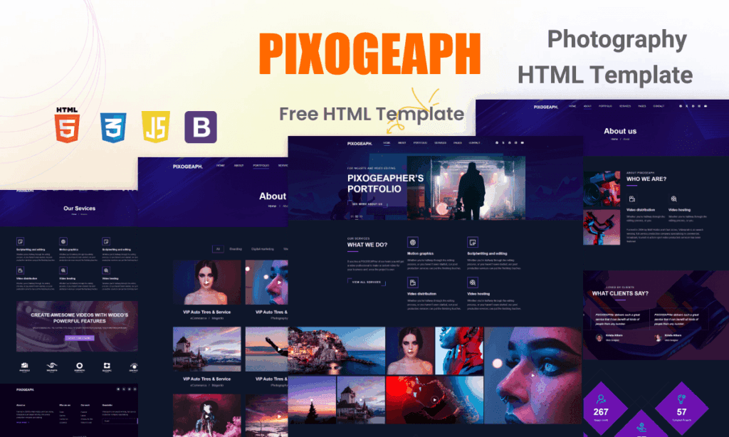 PIXOGE Photography HTML Template