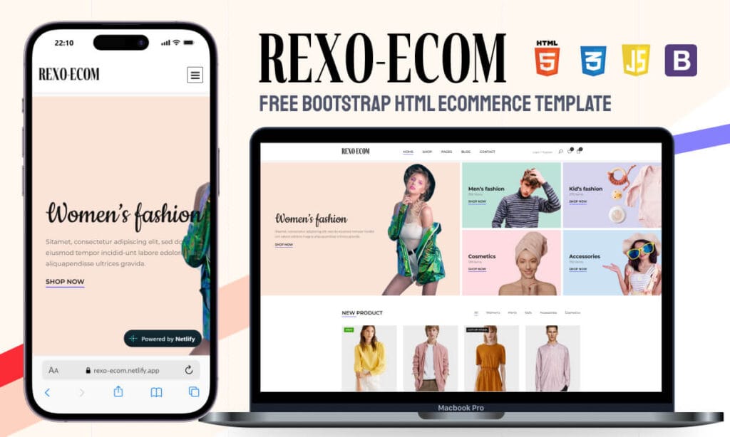 REXO-ECOM Free Bootstrap HTML Ecommerce Template