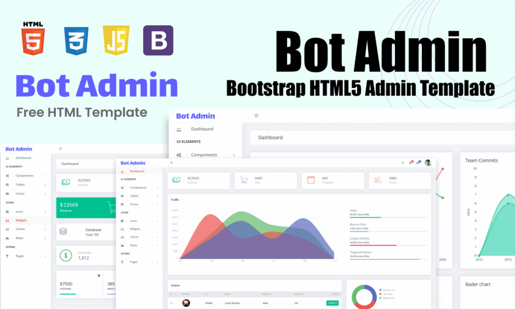 Bot Admin - Responsive Bootstrap HTML5 Admin Template