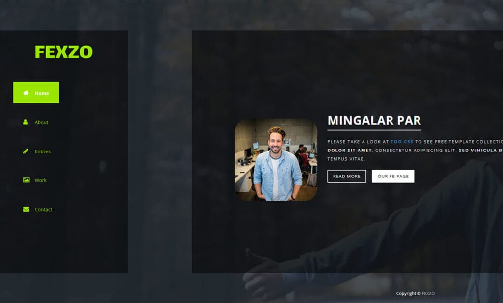 FEXZO Free HTML Portfolio Website Template