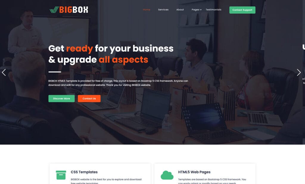 BIGBOX Financial Free Bootstrap HTML Template