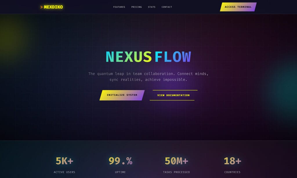 MEXDIKO Team Collaboration Free HTML Template