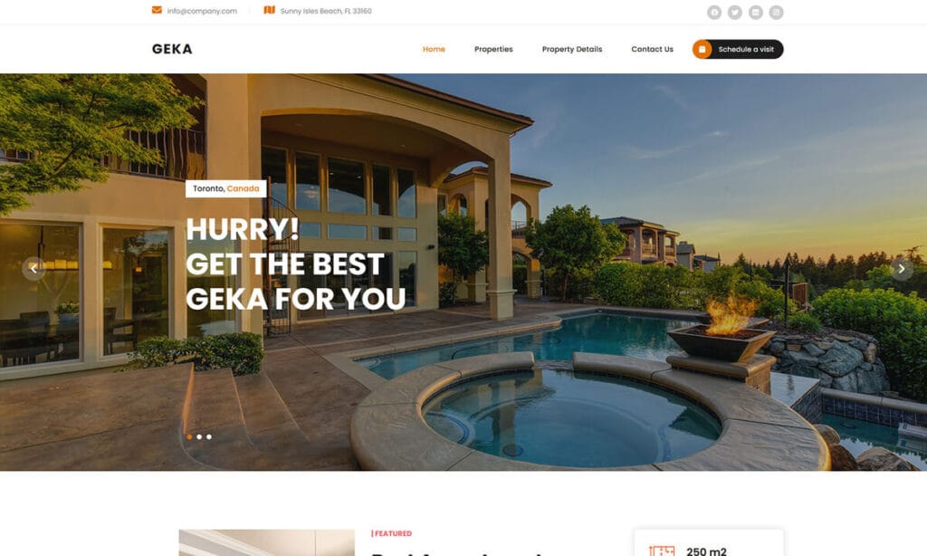 GEKA Agency Free Bootstrap HTML Template - Responsive Agency Website Preview